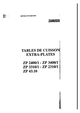 Zanussi ZP43.10 Manuel utilisateur