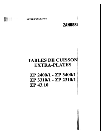 Zanussi ZP43.10 Manuel utilisateur | Fixfr