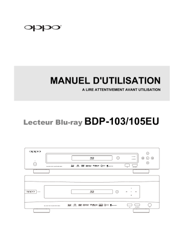 Manuel du propriétaire | Oppo BDP-105 Manuel utilisateur | Fixfr