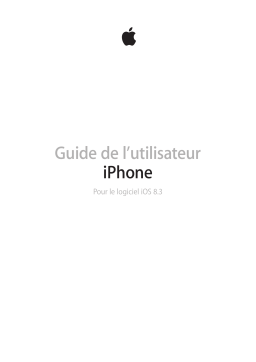 Apple iPhone iOS 8.3 Mode d'emploi