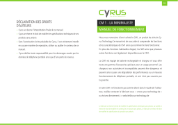 Cyrus CM1 Manuel utilisateur