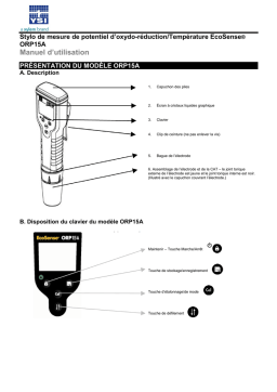 YSI EcoSense ORP15A Manuel du propriétaire