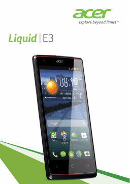 Acer Liquid E3 Manuel utilisateur