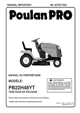 Poulan PRO PB22H48YT Manuel utilisateur