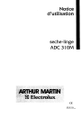 Arthur Martin-Electrolux ADC 310 M S&egrave;che-linge Manuel utilisateur