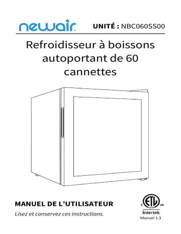 AB-600B | NewAir NBC060SS00 Beverage Refrigerator, 60 Can  Manuel utilisateur | Fixfr