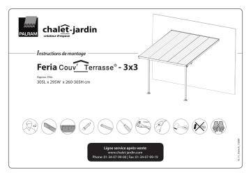 CHALET ET JARDIN Toit Couv'Terrasse® 3 x 3 m blanc Manuel utilisateur | Fixfr