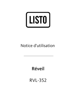 Listo REVEIL RVL-352 Manuel utilisateur