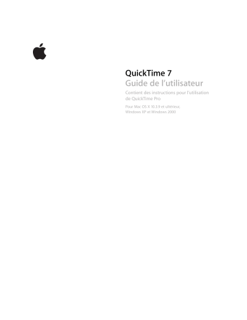 Mode d'emploi | Apple QuickTime 7 Manuel utilisateur | Fixfr