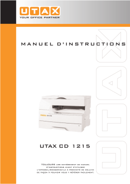 Utax CD 1215 Copy System Manuel utilisateur