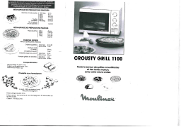 Moulinex 1100 CROUSTY GRILL Manuel utilisateur