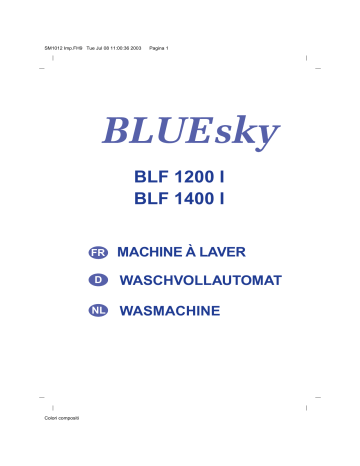 Manuel du propriétaire | Bluesky BLF 1200 I Lave-linge Manuel utilisateur | Fixfr