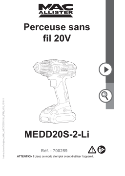 Mac Allister MEDD20S-2-Li Mode d'emploi