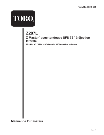 Toro Z287L Z Master, With 72