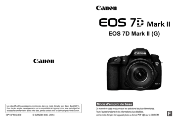 Canon EOS 7D Mark II Mode d'emploi | Fixfr