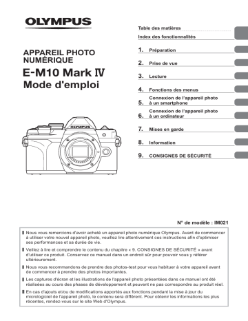 Olympus E-M10 Mark IV Mode d'emploi | Fixfr