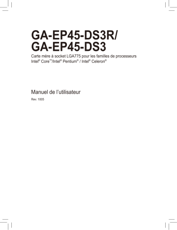 Manuel du propriétaire | Gigabyte GA-EP45-DS3 Manuel utilisateur | Fixfr
