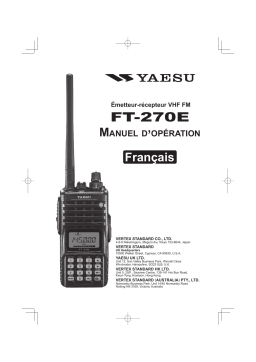 YAESU FT-270E Manuel utilisateur