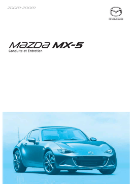 Mazda MX-5 - 2018 Manuel utilisateur