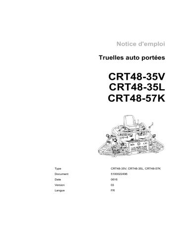 CRT48-35V EU | CRT48-57K-MS | CRT48-35V | Wacker Neuson CRT48-35L Ride-on Trowel Manuel utilisateur | Fixfr