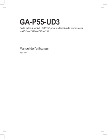 Manuel du propriétaire | Gigabyte GA-P55-UD3 Manuel utilisateur | Fixfr