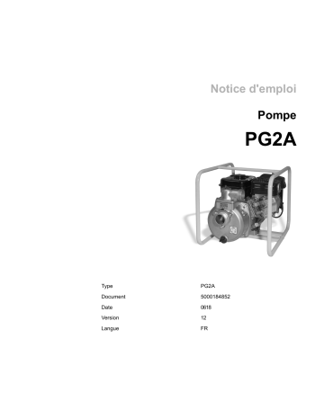 Wacker Neuson PG2A Dewatering Pump Manuel utilisateur | Fixfr