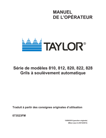 Manuel du propriétaire | Taylor Model L810/L812/L820/L822/L828 Manuel utilisateur | Fixfr