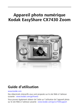 Kodak EASYSHARE CX7430 Manuel utilisateur