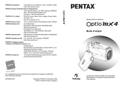 Pentax Série Optio MX4 Mode d'emploi