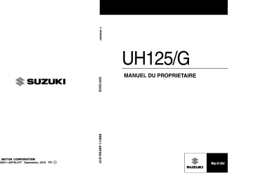 Manuel du propriétaire | Suzuki UH125 Manuel utilisateur | Fixfr