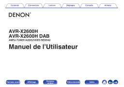 Denon AVR-X2600H DAB Manuel utilisateur