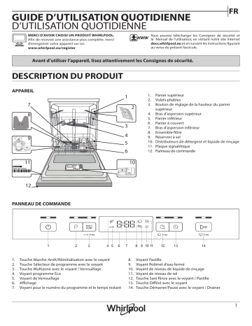 Mode d'emploi | Whirlpool WFC 3C26 CH Manuel utilisateur | Fixfr