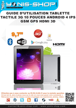 Yonis Tablette 10" 3G Android 4.0 Mode d'emploi