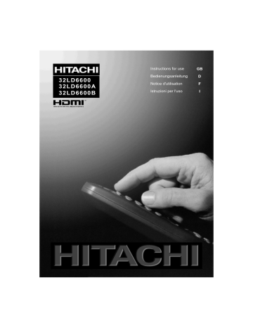 Manuel du propriétaire | Hitachi 32LD6600B Manuel utilisateur | Fixfr