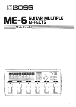 Boss ME-6 Manuel utilisateur