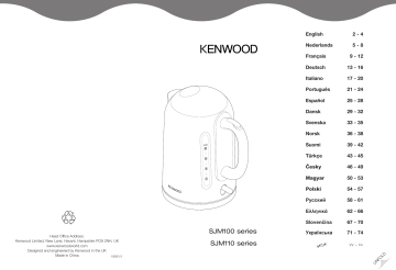 Manuel du propriétaire | Kenwood SJM110 Bouilloire Manuel utilisateur | Fixfr