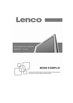 Lenco TFT-190 Manuel utilisateur