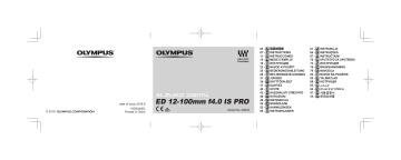 Olympus M.Zuiko Digital ED 12-100mm F/4.0 IS PRO Manuel utilisateur | Fixfr