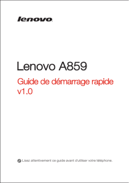 Lenovo A859 Manuel utilisateur