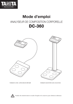 Tanita DC-360 Manuel utilisateur