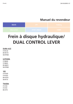 Shimano ST-R9120 Commande de dérailleur/manette de frein (frein à disque hydraulique) Manuel utilisateur