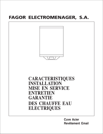 MCH-200 | MCH-100 | Manuel du propriétaire | Fagor MCH-150 Manuel utilisateur | Fixfr