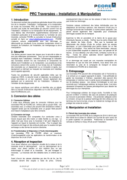 Hubbell PRC Traversées Guide d'installation