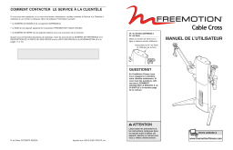 Icon Freemotion Cable Cross - GZFM6006.4 Manuel utilisateur