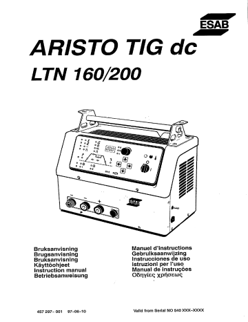 LTN 160 | ESAB LTN 200 Manuel utilisateur | Fixfr