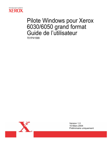 6030 | Xerox 6050 Mode d'emploi | Fixfr