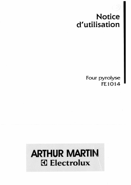 ARTHUR MARTIN TENTATION FE1014 Manuel utilisateur