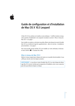 Apple Mac OS X 10.5 Leopard Manuel utilisateur