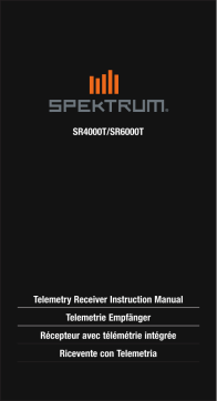 Spektrum SR4000T 4 Ch DSMR 4CH Slim Surface Rec Manuel utilisateur