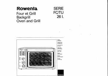 Manuel du propriétaire | Rowenta TU 26 Manuel utilisateur | Fixfr